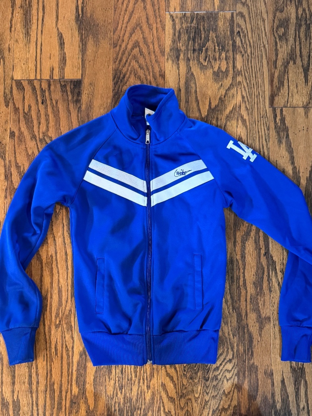 Los Angeles Dodgers Cooperstown Collection Nike Blue Zip up Jacket SZ XS